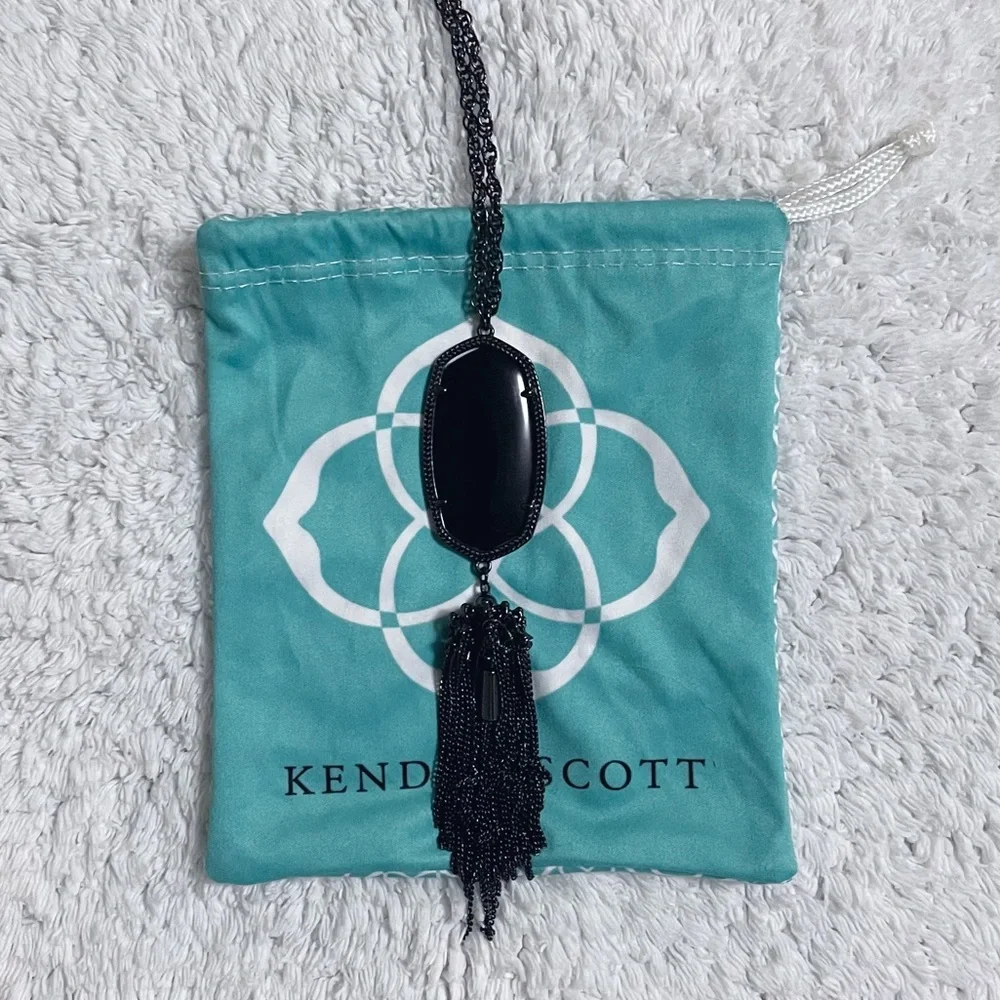 Kendra Scott Black Tassel Pendant Necklace
